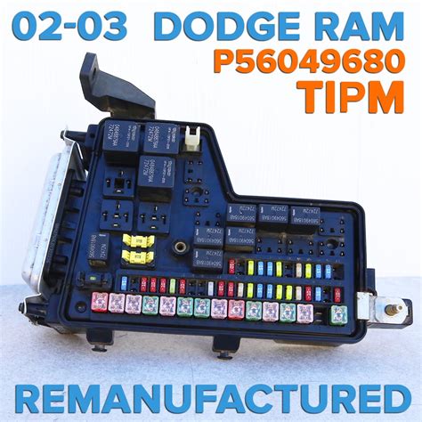 2003 ram 3500 power distribution box|2003 Ram 1500 2500 3500 Fuse Box Relay Power Distribution.